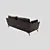 Vintage Charm Premium Leather Sofa 3D model small image 3