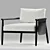 Elegant Meridiani Teresa Armchair 3D model small image 5