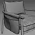 Elegant Meridiani Teresa Armchair 3D model small image 7