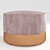  Plush Ottoman Pouf with Textured Fabric 3D model small image 1