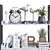 Modern Decor Shelf Set 285 3D model small image 2