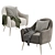 Chic Georgia Fabric Armchair 3D model small image 3