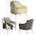 Chic Georgia Fabric Armchair 3D model small image 4