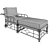 Adjustable Morris Chaise Lounge 3D model small image 3