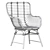 Natural Rattan Accent Chair TOGO 3D model small image 4