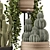 Cactus Set 648 on Metal Base 3D model small image 5