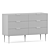 Elegant Chic Chest Drawers 3D model small image 5