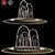 Serene Garden Fountain with Stones 3D model small image 1