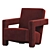 Cassina Utrecht Armchair '17 Mod 3D model small image 2