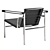 Modern LC1 Le Corbusier Chair 3D model small image 4