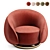 Sleek and Stylish Abbracci Armchair 3D model small image 1