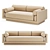 Duvivier Canapes Elsa Sofa, Elegant 3D model small image 1