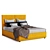 Orange Designer Bed 3D model small image 1