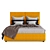 Orange Designer Bed 3D model small image 2