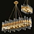 Modern Loop Chandelier – Gold Glass 3D model small image 2