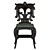 Chrome Hearts Filigree Chair: Luxe Heart Detail 3D model small image 2