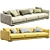 Modern Leather Sofa Bristol Design 3D model small image 2