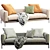 Modern Flexform Romeo Sofa 3D model small image 1