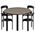 Modern Rey Dining Set Hay 3D model small image 1