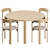 Modern Rey Dining Set Hay 3D model small image 2