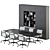 Modern Meeting Table Set - Office 303 3D model small image 2