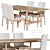 Expandable Dining Set with High-Back Chairs 3D model small image 1