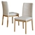 Expandable Dining Set with High-Back Chairs 3D model small image 3