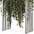 Pergola Garden Set 657 Hanging Plants 3D model small image 4