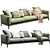 Luxury Modern Sofa Flexform 2013 3D model small image 2