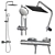 Modern Shower System Set Upgrade 3D model small image 6