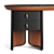 Elegant Petal Writing Desk 3D model small image 4