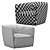 Elegant Santa Monica Armchair 3D model small image 3