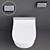 Luxury Bidet Toilet Seat with Remote Control 3D model small image 12