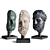 Ancient Greek Bearded Head Sculpture 3D model small image 1