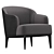 Modern Minimalist Leslie Armchairs 3D model small image 1