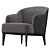 Modern Minimalist Leslie Armchairs 3D model small image 2