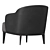 Modern Minimalist Leslie Armchairs 3D model small image 3