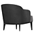 Modern Minimalist Leslie Armchairs 3D model small image 4