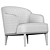 Modern Minimalist Leslie Armchairs 3D model small image 5