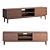 Danish Walnut Media Console 3D model small image 1