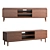 Danish Walnut Media Console 3D model small image 2