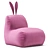 Cozy Rabbit Bean Bag Chair 3D model small image 3