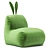 Cozy Rabbit Bean Bag Chair 3D model small image 4