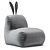 Cozy Rabbit Bean Bag Chair 3D model small image 5