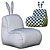 Cozy Rabbit Bean Bag Chair 3D model small image 6