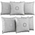 Elegant Vray Decor Pillows 3D 3D model small image 3