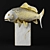 Elegant Koi Fish Sculpture 3D model small image 1