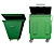 Colorful Trash Bin Set | MGB 1100 Urban Trash Bins 3D model small image 2