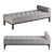 Modern Violet Daybed: 1945x800x630 Dimensions 3D model small image 1