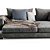 Modern Flexform Long Island Sofa 3D model small image 2